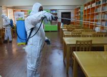 Büyükşehir okullarda dezenfekte ve temizlik çalışması gerçekleştiriyor